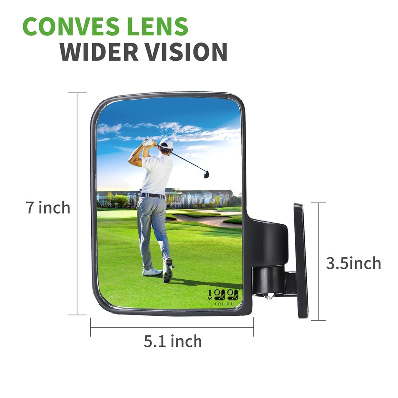 10L0L Universal Golf Cart Side Mirrors - Golf Cart Mirrors