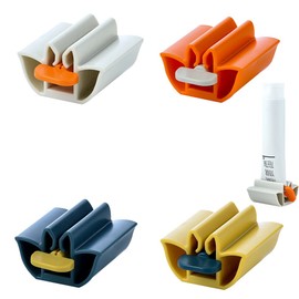 Pack of 4 Rotating Toothpaste Dispenser, Toothpaste Tube Squeezer, Toothpaste Squeezer for Bathroom, 4 Colours, Reduce Waste for Toothpaste, Hand Cream, Lotion, Hair Dye, Colour Tube