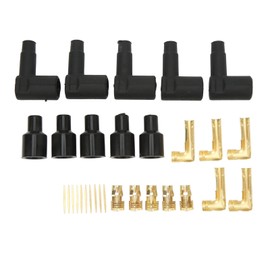 30PCS 90 Degree Spark Plug Boot Terminal Kit, Spark Plug Coil Wire Boot Kit, Premium Material, Long Service Life, Fine Workmanship, Fit for 6-10mm Wires