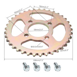 ICONSPORTSS 530 Chain Kit with 37T Rear Sprocket & Front Sprocket for Motorcycle Dirt Pit Bikes, ATVs, Quads, Go Karts (125cc-250cc) – Compatible with Apollo, SSR, Taotao (12T Front)