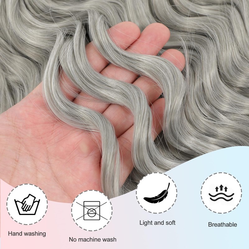 MLETULIPS Curly Crochet Braiding Hair Extensions Deep Wave Braiding Hair