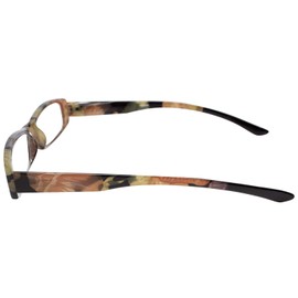 Calabria 746 Tropical Print Reading Glasses w/Matching Case in Brown +3.25