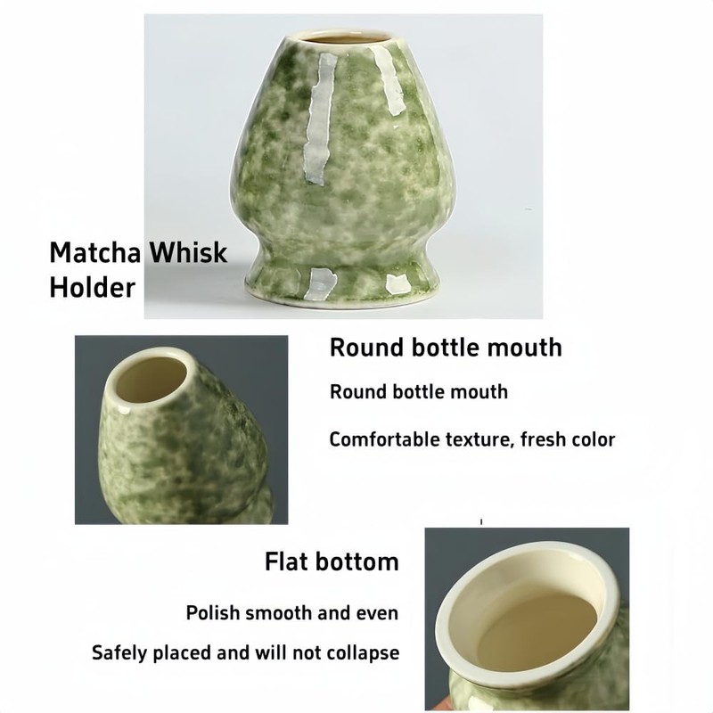 4pcsMatcha Whisk Set,Includes Matcha Bowl, Matcha Whisk Holder,Bamboo Matcha Whisk