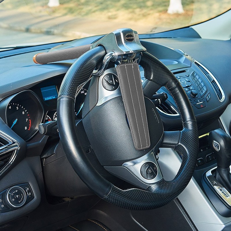 Blueshyhall Vehicle Steering Wheel Lock, Anti Theft Locking Devices Heavy