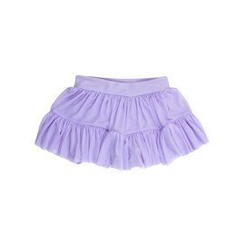 RuffleButts Girls Athletic Active Tulle Skort - Lavender, 7