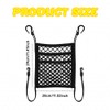HQRNYP 3-Layer Car Mesh Organizer, Car Purse Holder Between Seats,