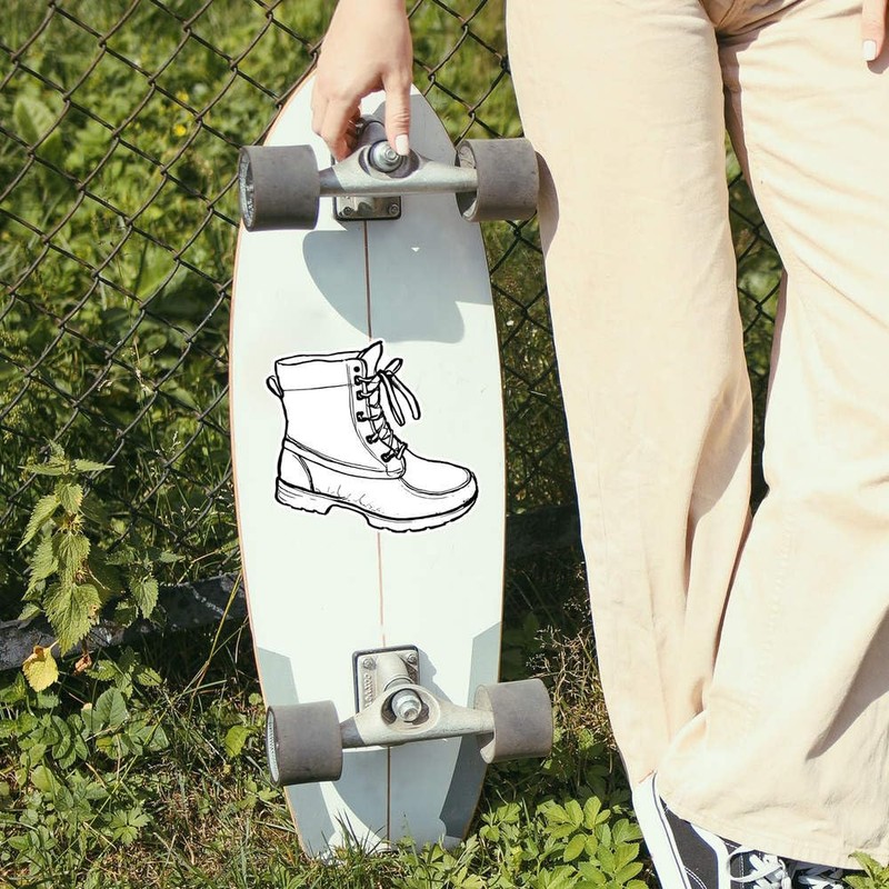 Large 210mm 'Work Boot' Permanent Sticker Decal for Cars/Windows/Bins/Walls etc