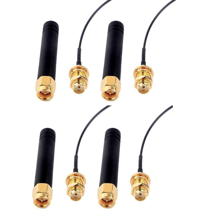 4Pcs for Lora Antenna 868-915Mhz,U.Fl Ipex to SMA Pigtail Antenna