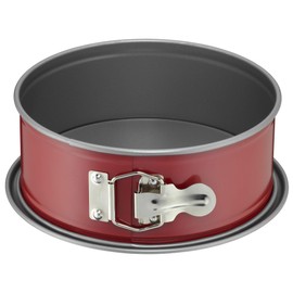 Original Kaiser Classic Plus Springform 20 cm mit Flachboden, Backform 20 cm rund, auslaufsicher, antihaftbeschichtet, rot