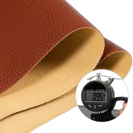 TORRAMI Soft Synthetic PU Fabric Material Faux Leather Sheets 2 Yards 54" x 72", 0.95mm Thick for Upholstery, DIY Crafts, Pebbled Pattern Brown