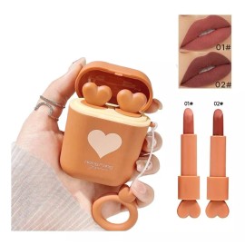 Tton Set Labiales Estuche Forma De Audífonos