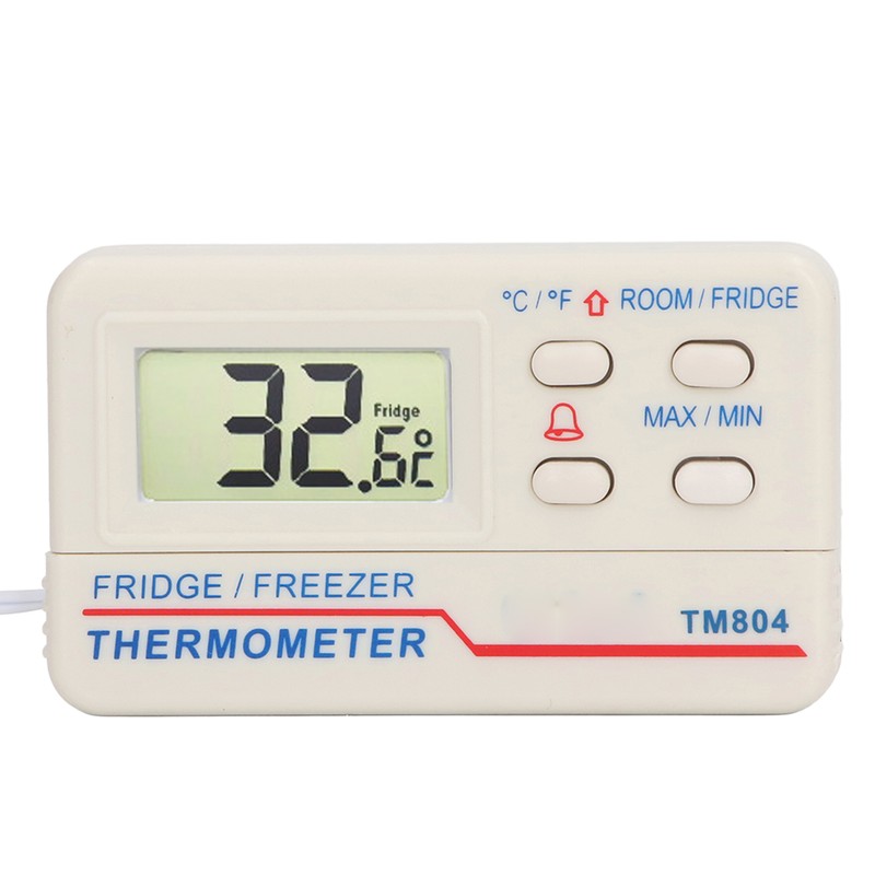 Refrigerator Thermometer Digital Fridge Freezer Temperature Meter Magnetic Back with