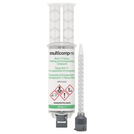 Electronic Potting Compound, 2-Part Epoxy, 25ml, 26.2g, Dual Syringe, Black