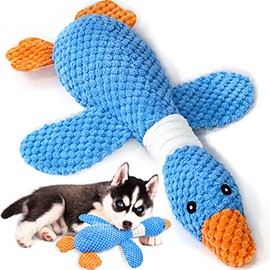 Vitscan - Juguetes indestructibles para perros de ganso mejorados para masticadores agresivos, raza pequeña, mediana y grande, juguetes para perros arrugados, juguetes para masticar cachorros, juguetes para dentición, juguetes para cachorros de pato