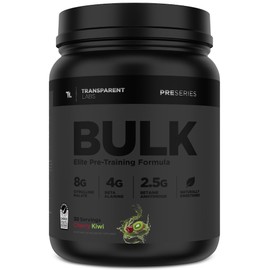 Transparent Labs Bulk Black Pre Workout - Clinically Dosed, Sugar Free Preworkout for Men and Women with Beta Alanine Powder, Citrulline Malate, & Caffeine Powder- 30 Servings, Cherry Kiwi