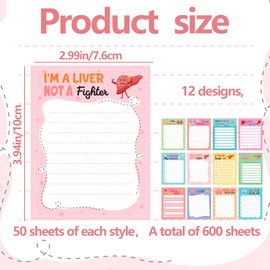 CUUSNNY 12 Pcs Funny Nurse Notepads, 3x4 Inch Self Adhesive Sticky Notes,Medical Theme Gifts for Nurses Coworkers Writing Notes Lists Office Supplies
