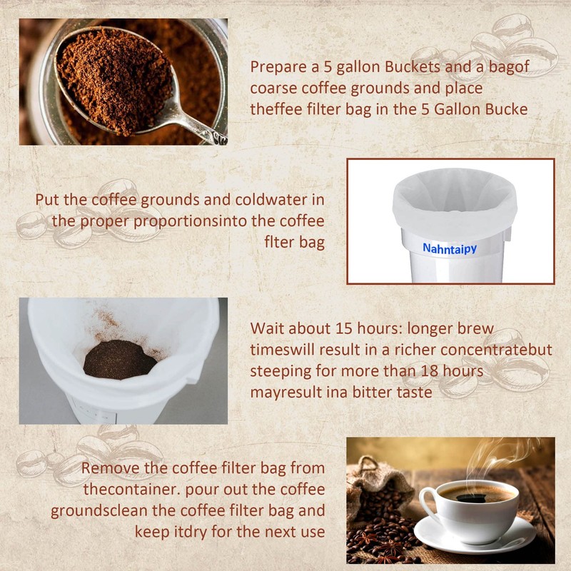 Cold Brew Coffee Filter Bag Compatible with Toddy Cold Brew