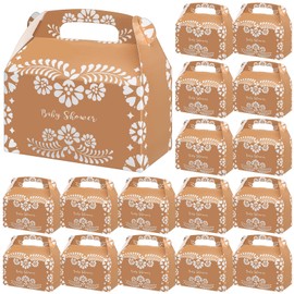 Gueevin 36 Pcs Mexican Baby Shower Party Favor Boxes Mexican Terracotta Baby Shower Treat Boxes Cinco De Mayo Paper Candy Cookies Box Decoration for Party Supplies Mexican Themed Birthday Party Decor