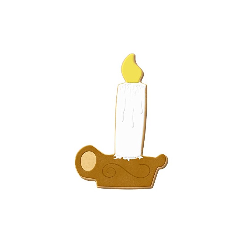 Foose Brand Candle Cookie Cutter 4.5 in, Tin Plate Steel,