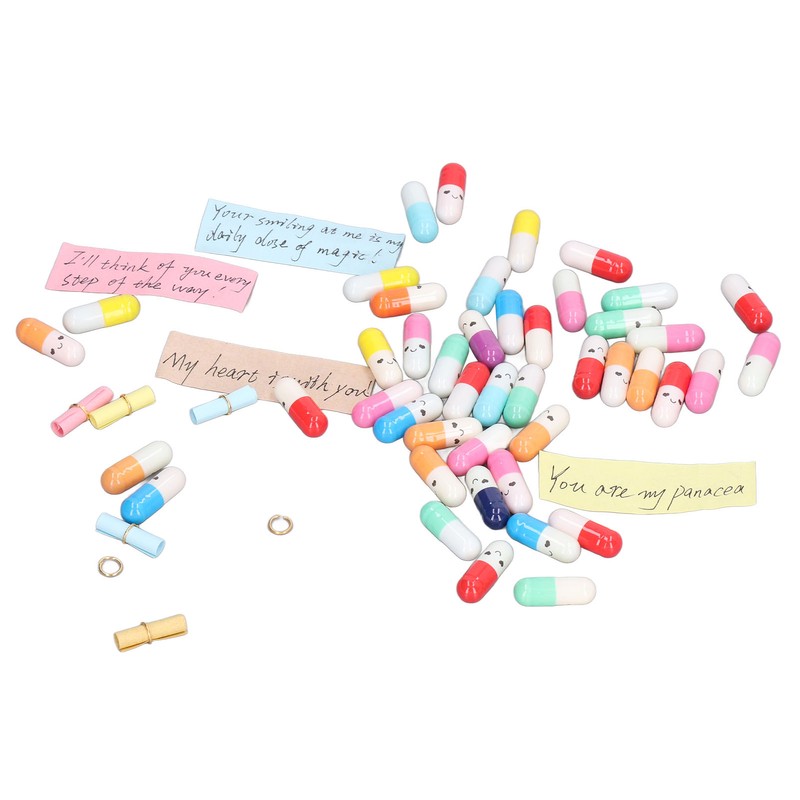 370Pcs Message Capsules Deliver Message Cute Patterns Cute Love Capsules