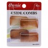 Annie Side Combs Small 4 pcs Brown #3207