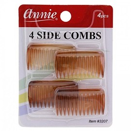 Annie Side Combs Small 4 pcs Brown #3207