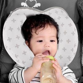 KAKIBLIN 2 in 1 Baby Head Pillow with Banana Neck Pillow for 3 Months to 8 Months Baby Travel Pillow for Stroller or Bed