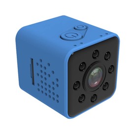 Mini Cámara WiFi SQ13, WiFi Cámara, Tarjeta de 32G, Mini Cámara 1080P HD Videocámara con IR visión Nocturna Detección de Movimiento, para Deportes al Aire Libre Oficina Casa (Azul)