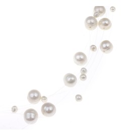 Treasure Bay Womens Pearl Necklace | Stunning Multi-strand White Freshwater Pearl Necklace