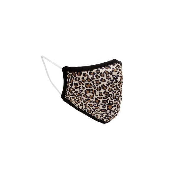 Bodico Cute Cheetah Print Cotton Fabric Reusable Face Mask for