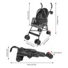 Folding Dog Stroller for Cats and Dogs, Zipper Entry Pet