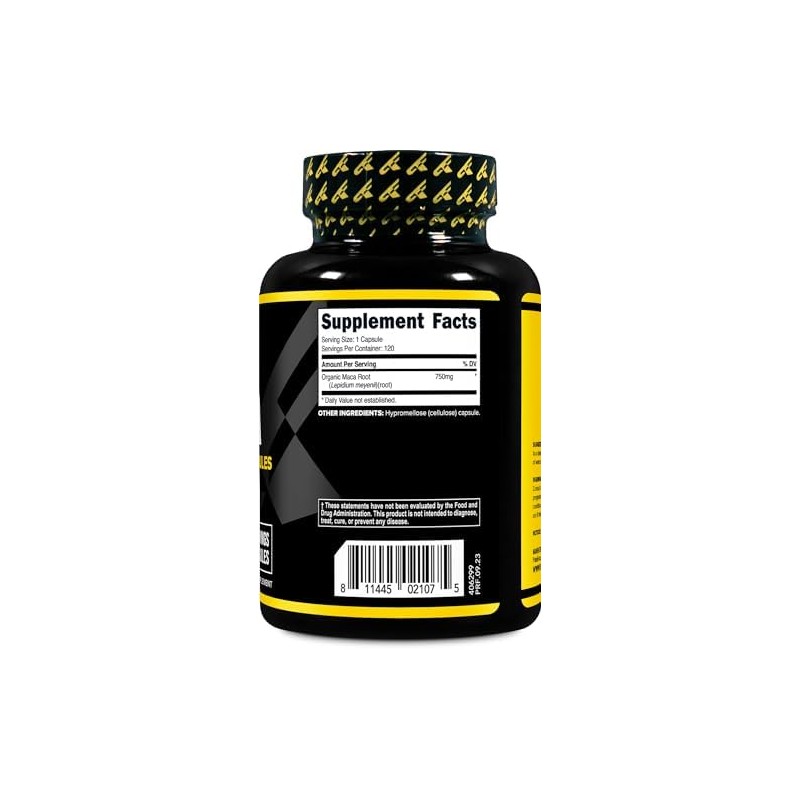 Primaforce Cápsulas De Raíz De Maca Orgánica (750 Mg) (120
