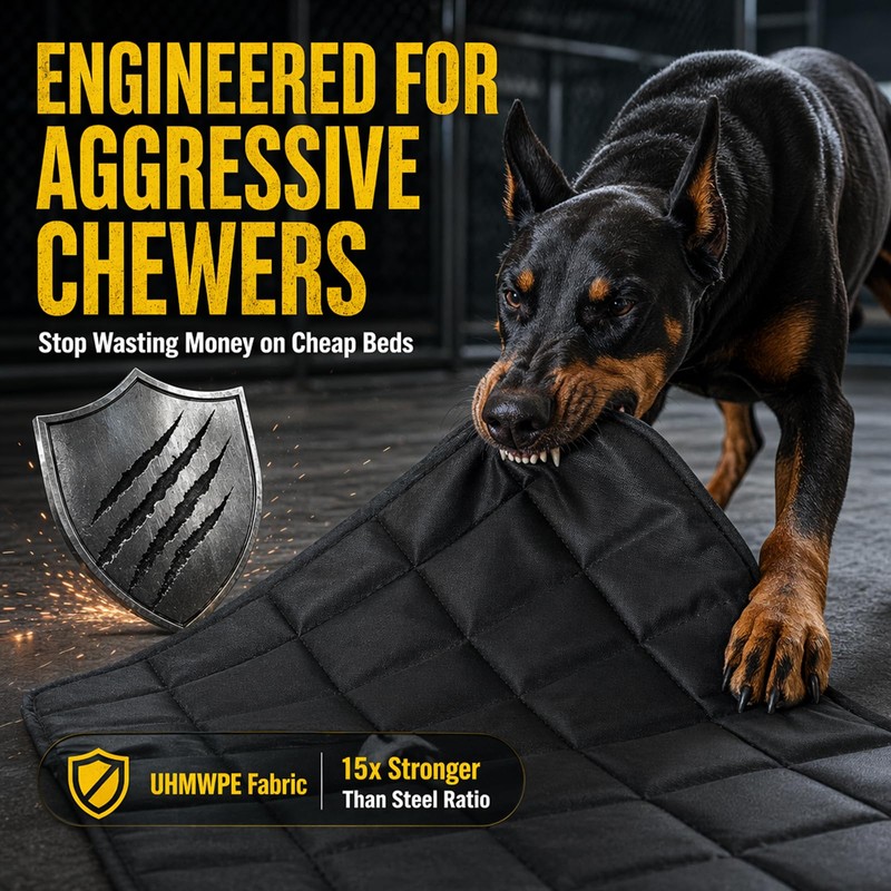 Drounphi Chew Proof Dog Crate Pad – Indestructible Durable Crate