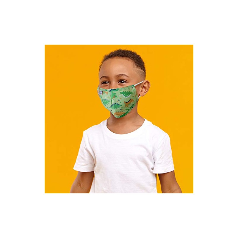 Stephen Joseph Unisex Child Face Mask, Dino, 6.75 x 4