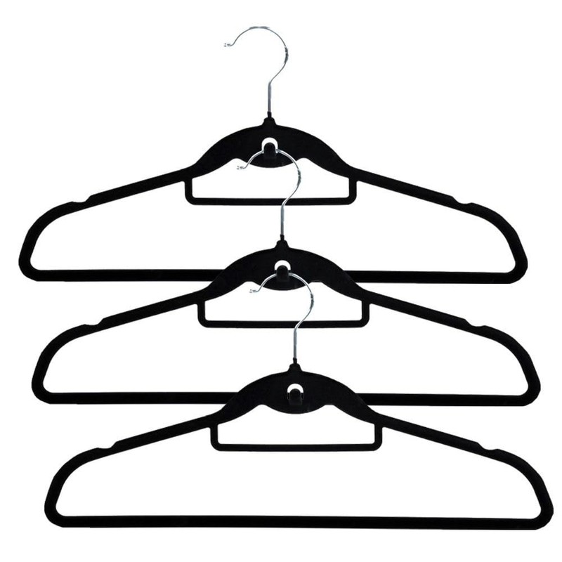 Faboer Velvet Hangers 100 Pack - Non-Slip Clothes Hangers with