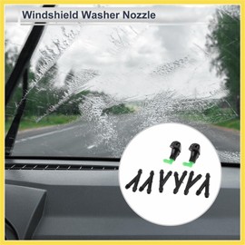 PARSKILO Windshield Washer Nozzle for Honda Accord 1998-2002 Front W/ 6 Pcs Y Hose Connector Car 76810S84A02 Black Plastic 1 Set Benefit