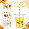 Sliner 100 Set 12 oz Fall Disposable Cups with Lids