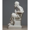 Greek Philosopher Socrates Alabaster Statue Sculpture Athens Academy 6.7 inches