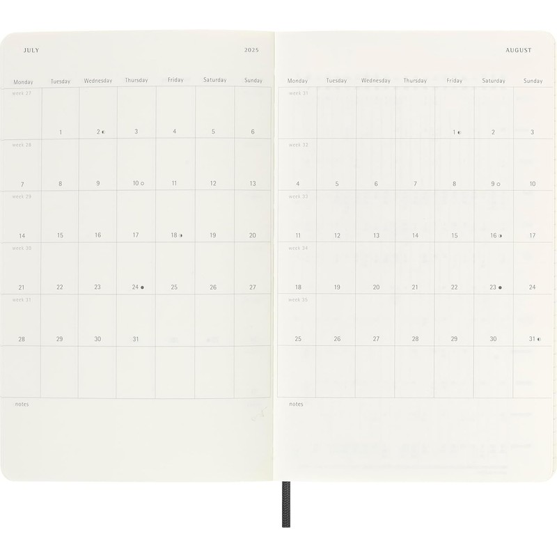 Moleskine Weekly Planner, Weekly Agenda with Space for Notes 12