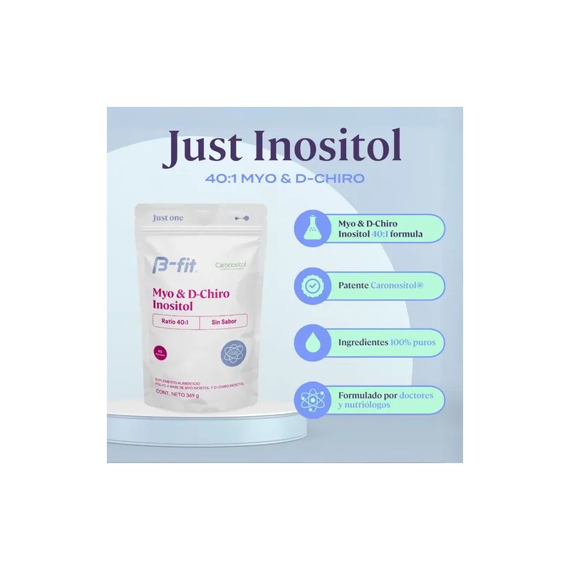 B-fit Myo Inositol Y D-chiro Inositol 369g Polvo Caronositol