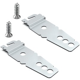 Paquete de 2 soportes de montaje para lavaplatos bajo encimera con tornillos, Whirlpool – Compatible – Comparado con 8269145 / WP8269145, repuesto para Whirlpool, Kenmore, Kitchenaid, Maytag, Amana, etc