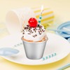 ABOOFAN 8 Pcs Pudding Molds Aluminum Baking Cups Cupcake Mould