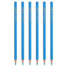 PATIKIL Sky Blue Colored Pencils Set,6 Pcs Oil Color Pencils Wooden Coloring Drawing Pencil for Artists Art Painting