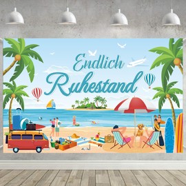 Finally Retirement Banner, Retirement Decoration Retirement Background Banner Pension Farewell Party Banner Decoration for Men Women for Retirement Office Party, 1.8 x 1.1 m