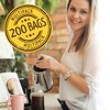 [200 pack] No Mess French Press Brew Bag to Save