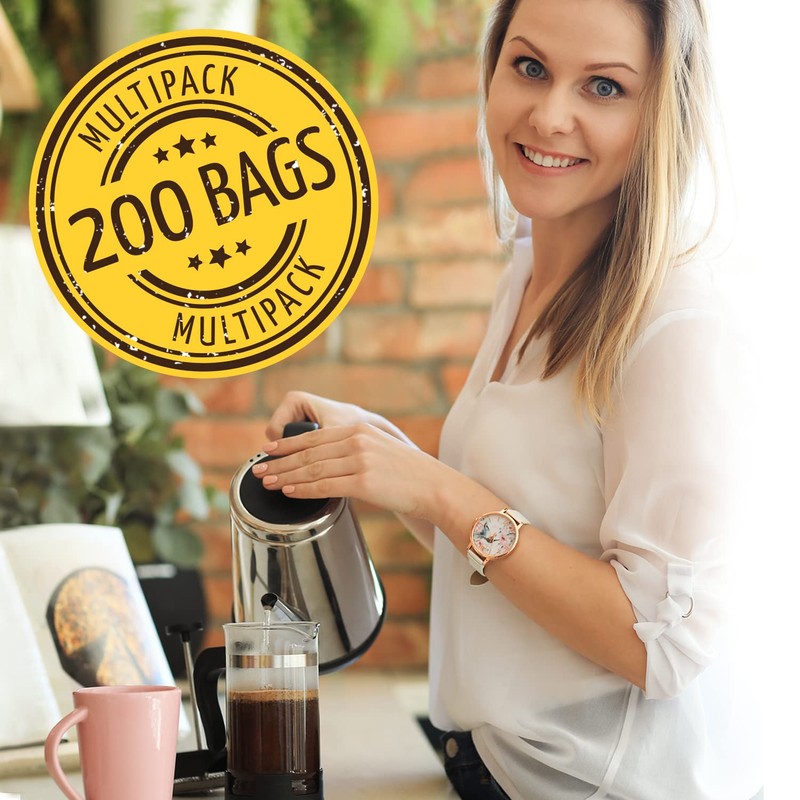 [200 pack] No Mess French Press Brew Bag to Save