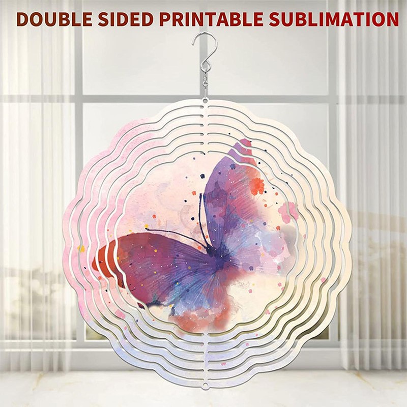 Sublimation Wind Chime Aluminum DIY Blank Wind Turntable for Outdoor