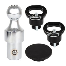 WHEELTECH Trailer Gooseneck Hitch Ball Kit 60638 Gooseneck Ball Safety Chain Kit Compatible with 2013-2024 for Dodge RAM 2500 for RAM 3500