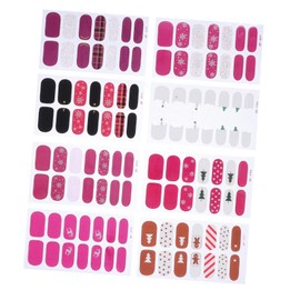 minkissy 1set Christmas Nail Decals for Festive Nail Art Durable Manicure Stickers at Family Gatherings and Parties 8sheets