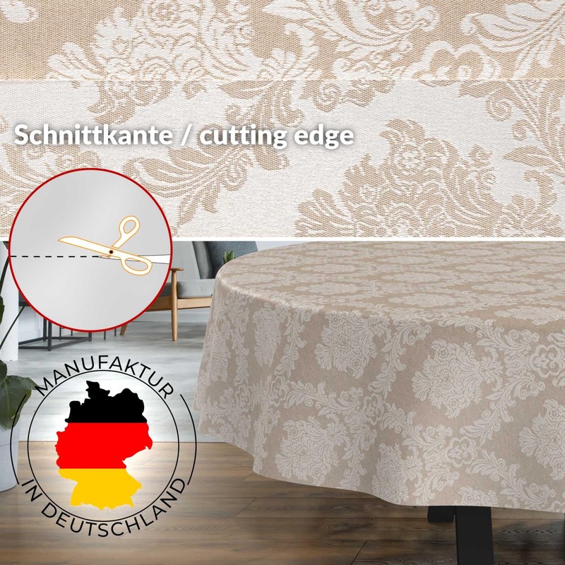 Fabric Tablecloth, Textile Table Linen, Cotton Polyester, Washable, Plain Ornamental